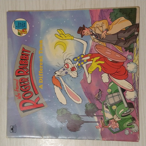 Vintage 1988 Set of 3 "Who Framed Roger Rabbit" Sticker, Movie & Children's Book - Picture 2 of 4